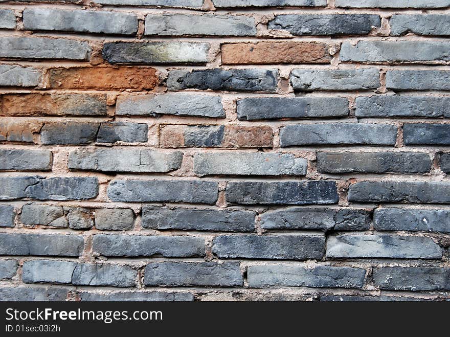 Old brick wall from a house