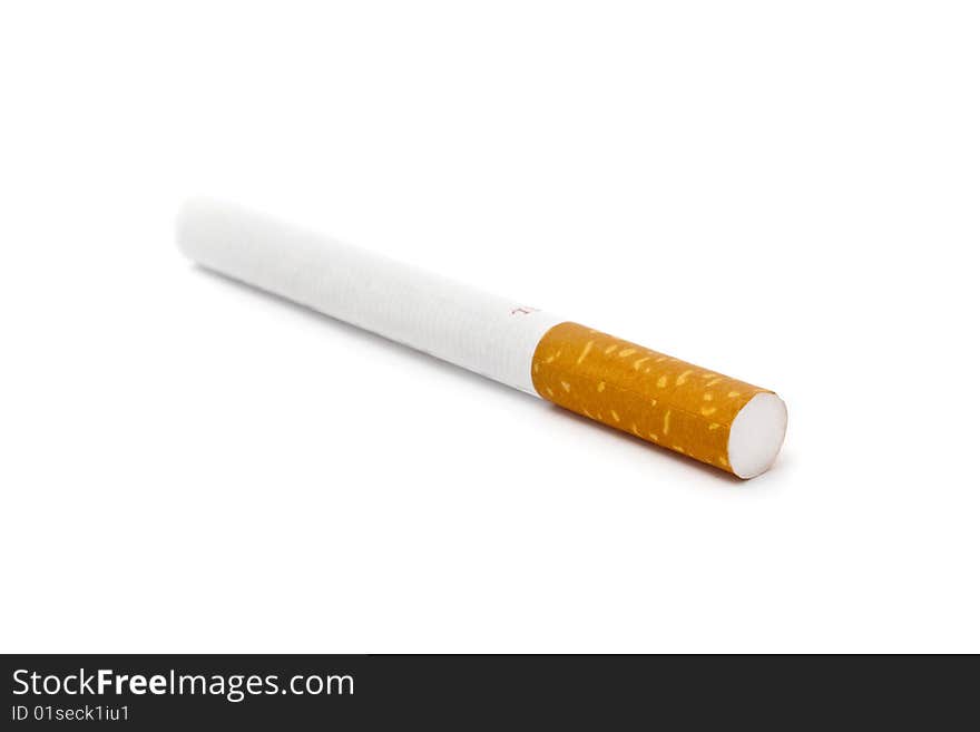 Single or pack of cigarettes with white background