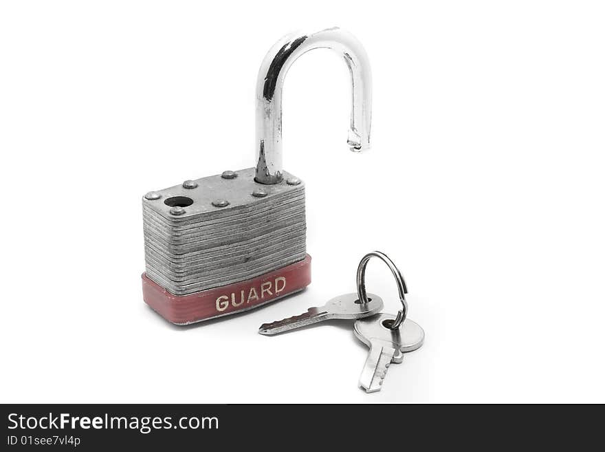 Padlock and keys