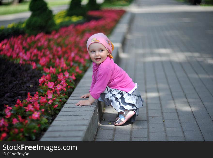 Little Girl In Park