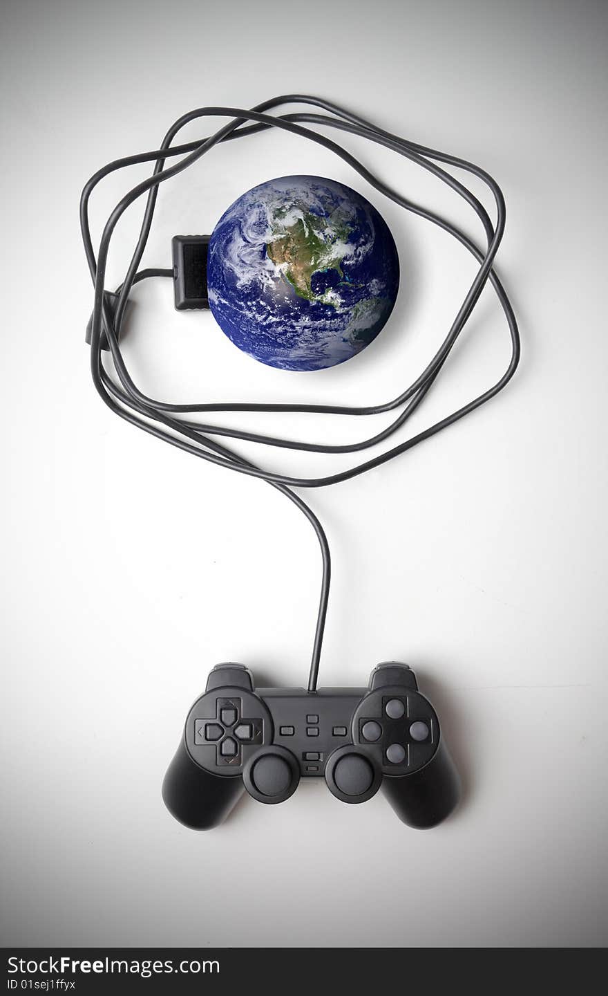 Joypad hung to planet earth. Joypad hung to planet earth