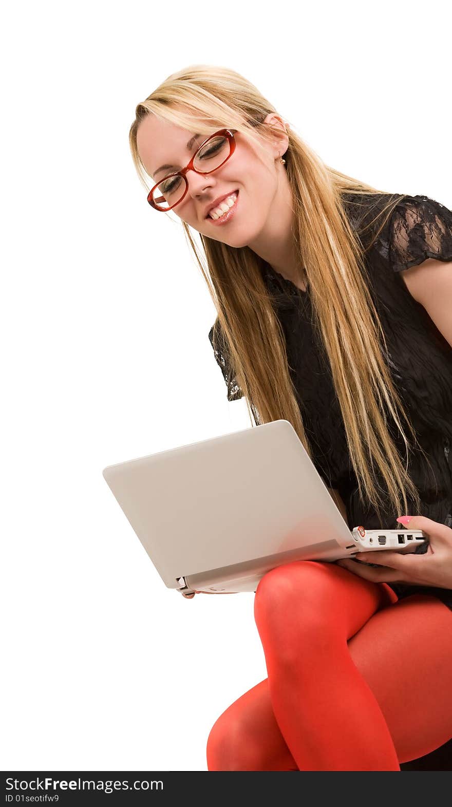 Young Woman With Laptop