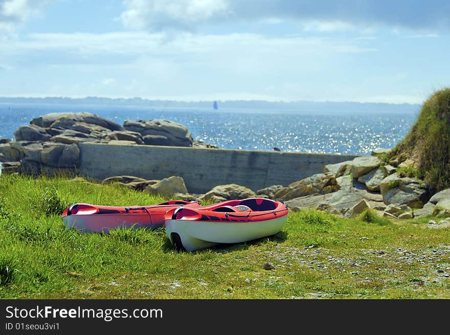 Red kayak