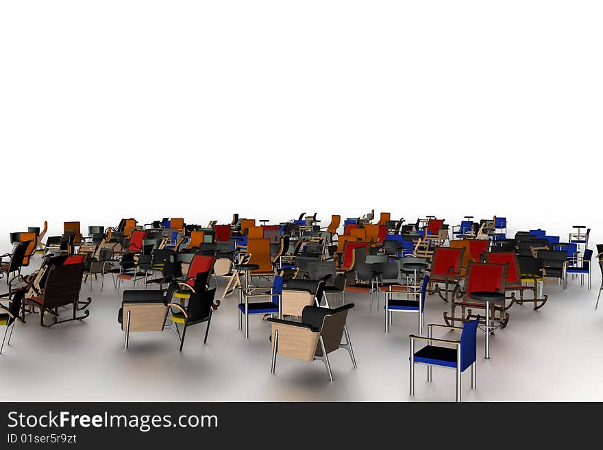 Many chairs