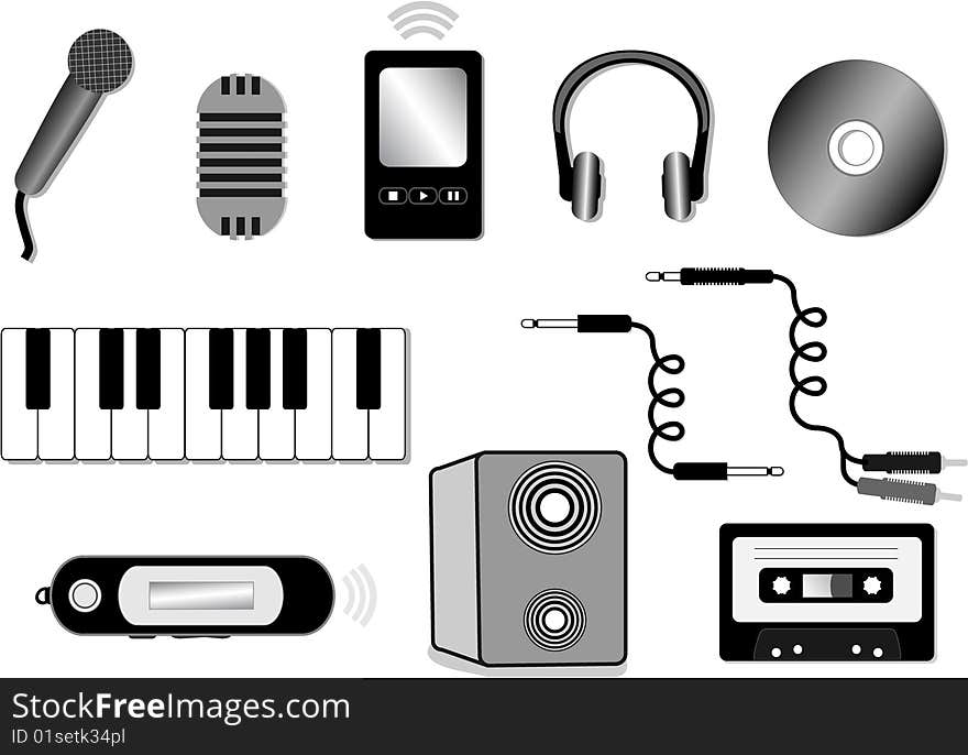 Audio equipment illustration available in vector format