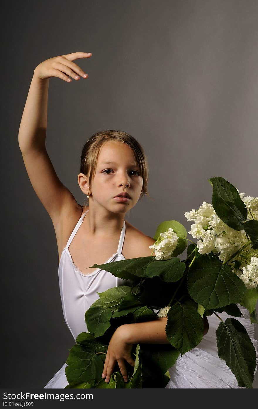 Ballerina With Flowers