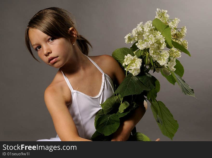 Ballerina with flowers