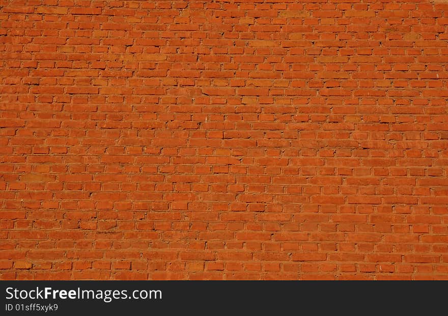 Orange Brick Wall Background