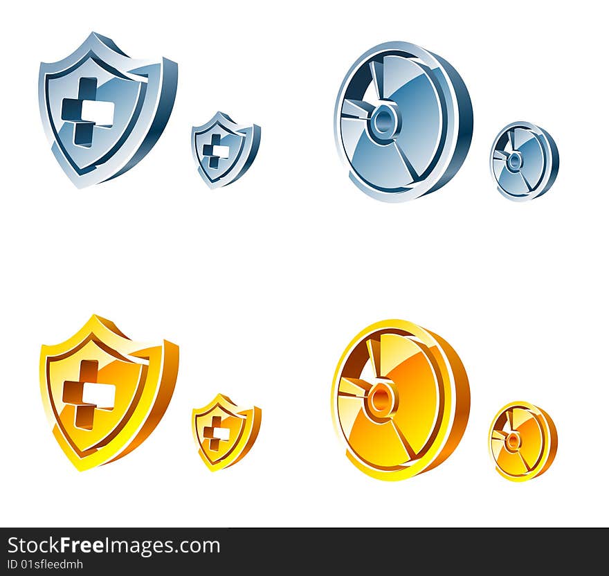 Vector web icons isolated on white.
EPS available