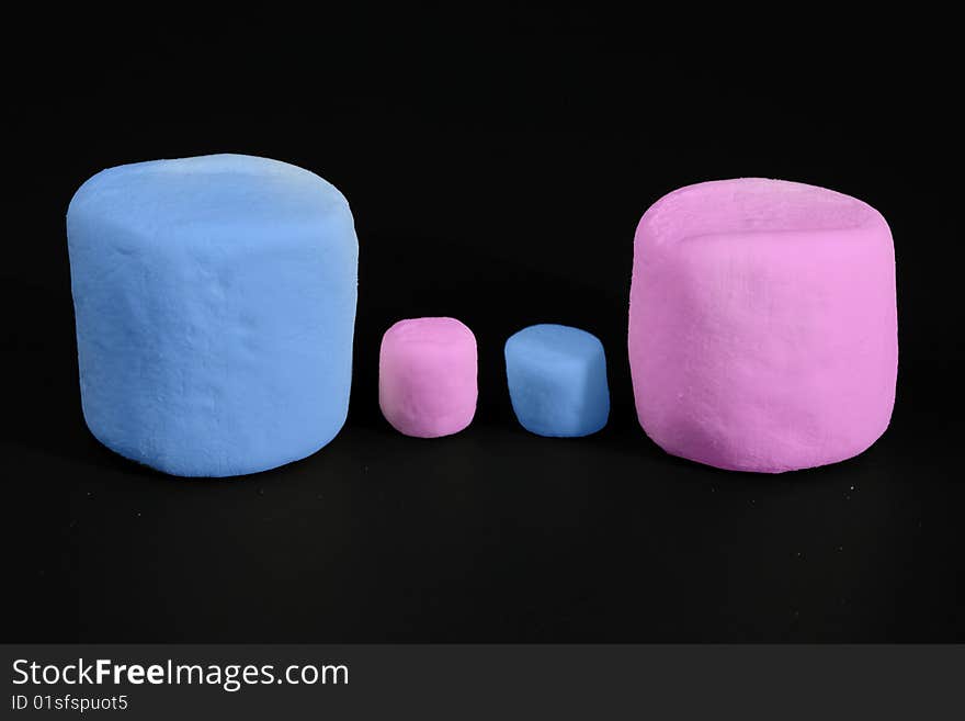 Colorful Candy marshmellow blue and pink. Colorful Candy marshmellow blue and pink