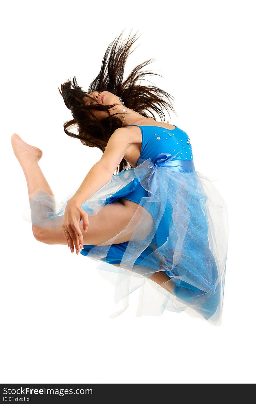 Young woman dancing modern dance