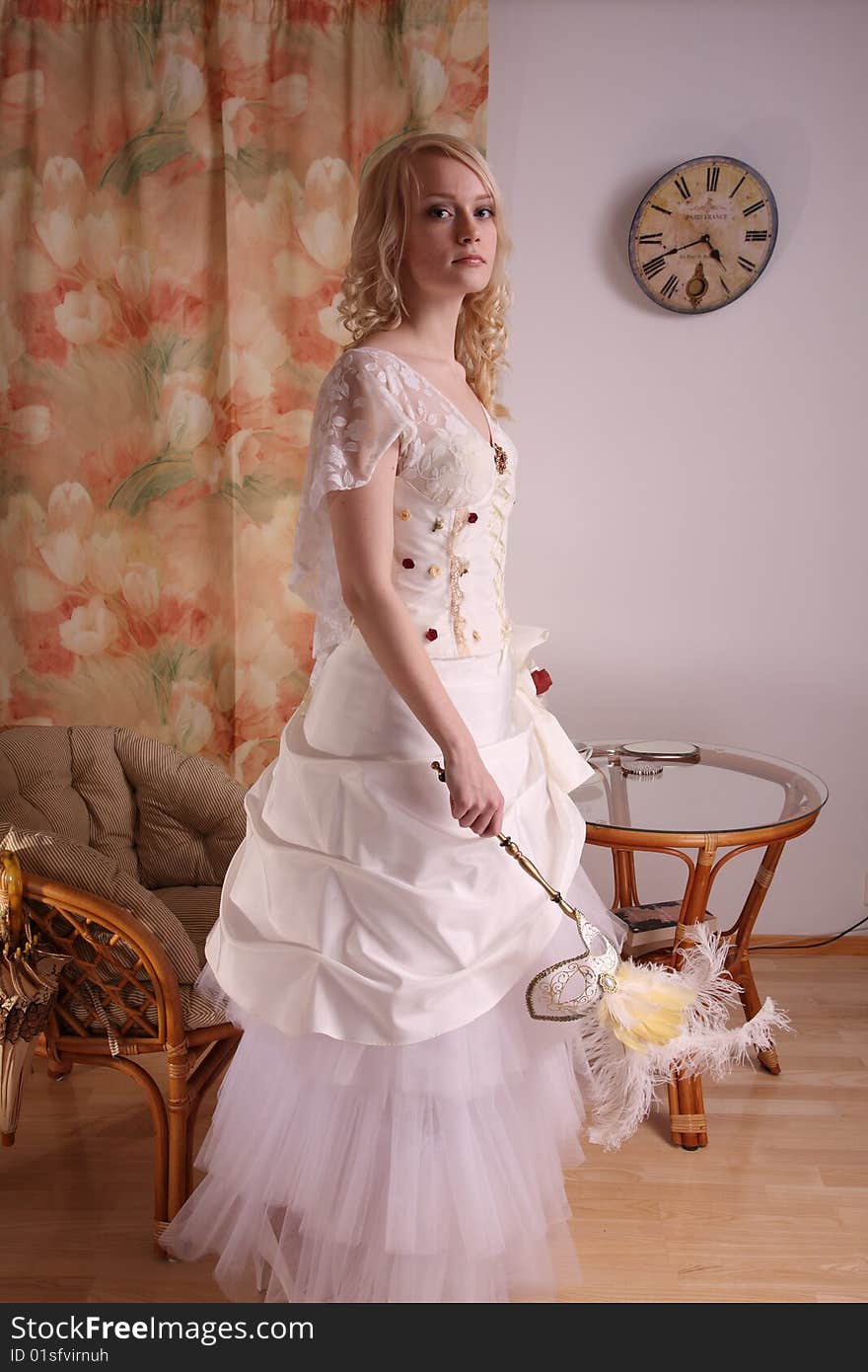 Woman in wedding dress