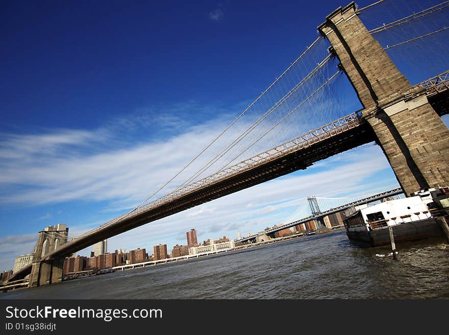 Classical NY - view to Brooklyn bridge