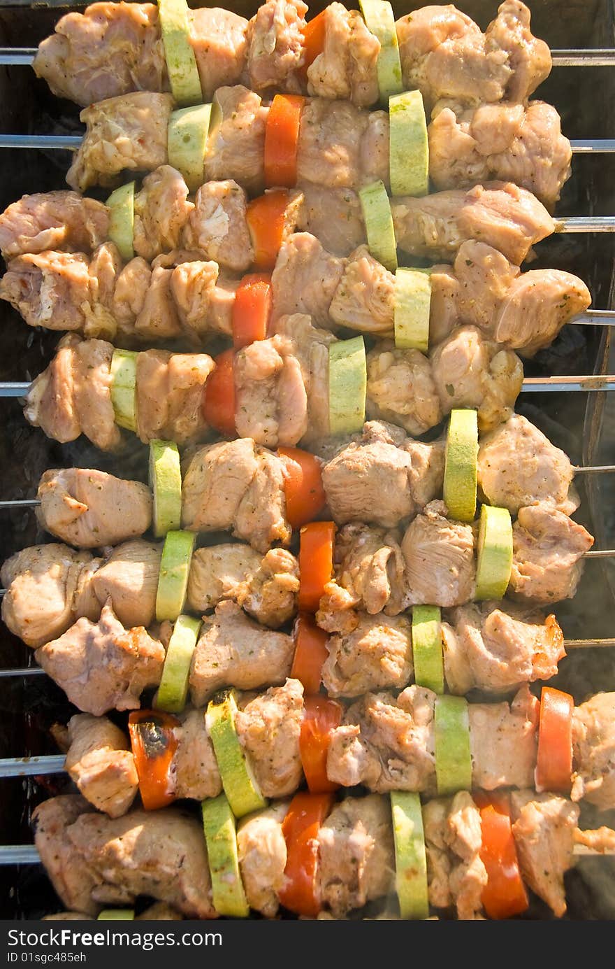 Kebab front view