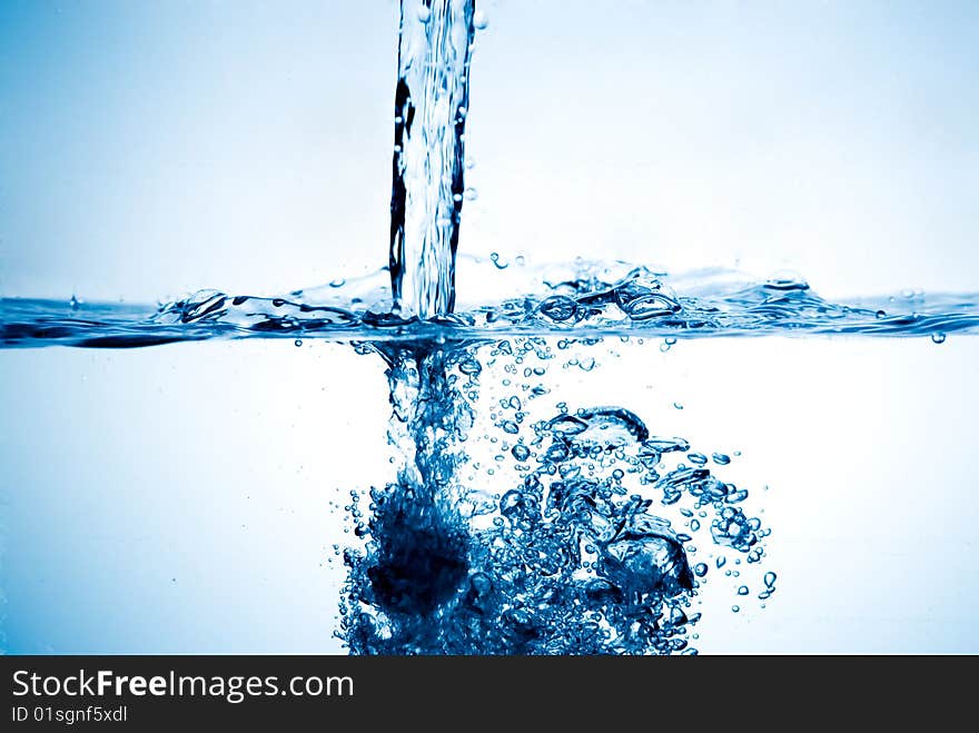 Sparks of water on white background