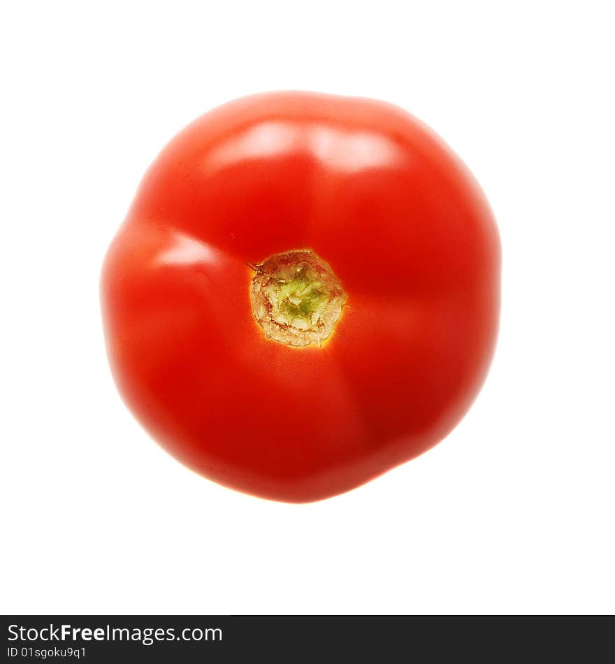 fresh tomato isolated on white