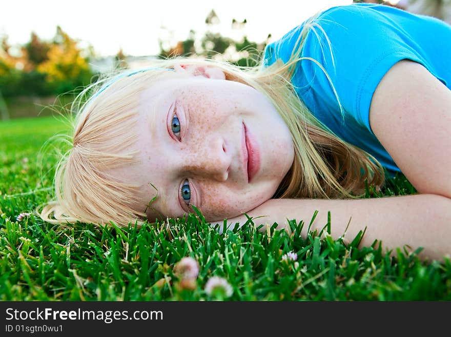 Girl in the grass