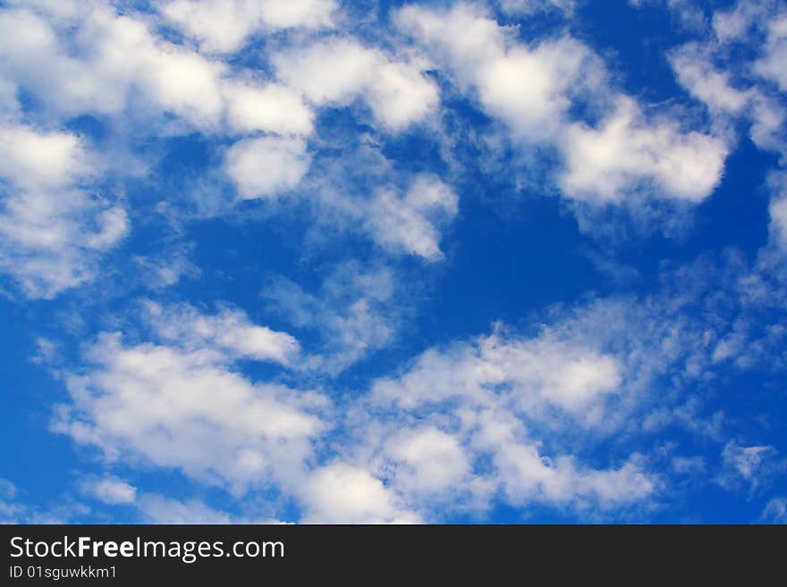 Many white clouds on fine days. Many white clouds on fine days