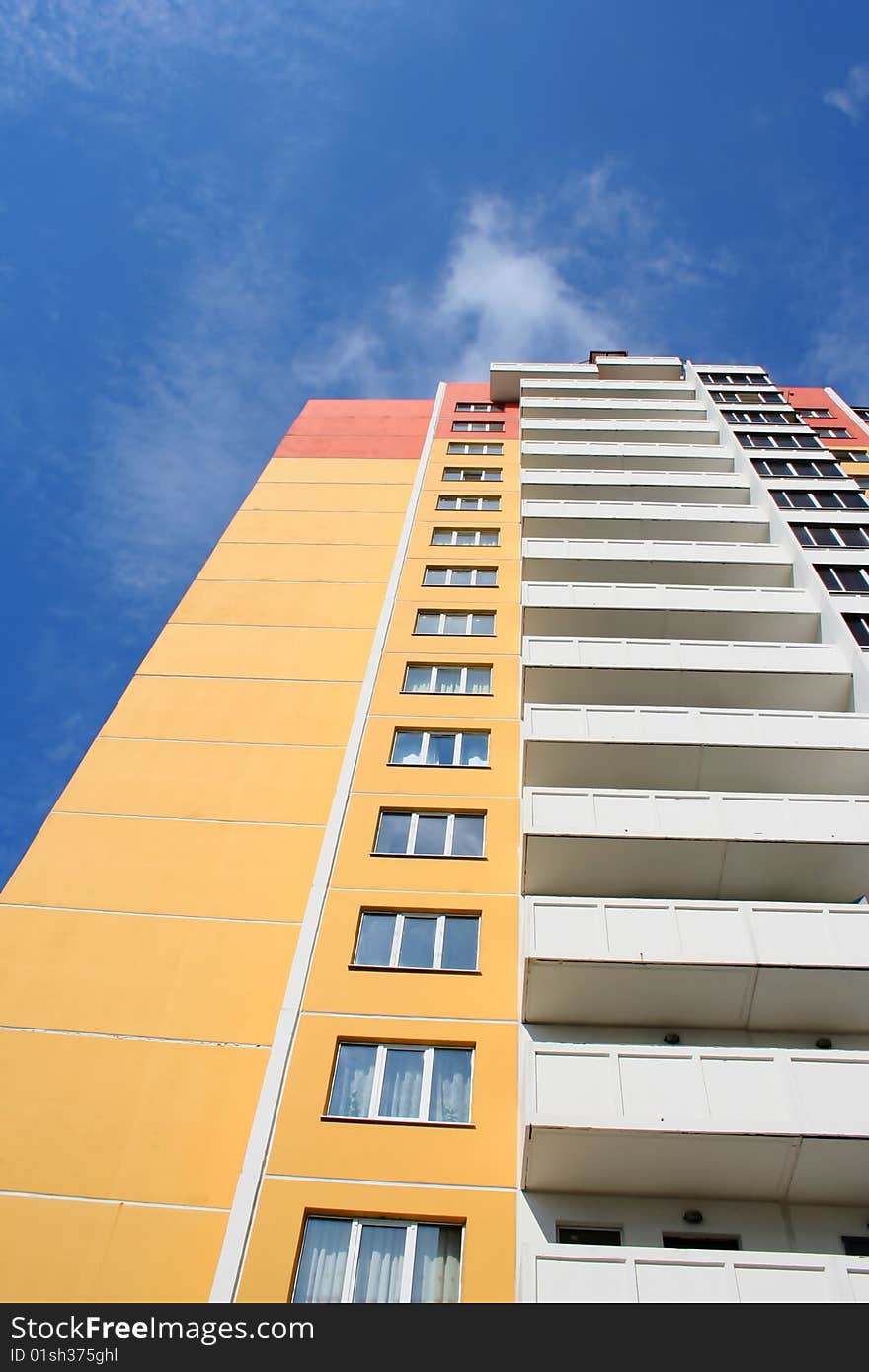 The Apartment building is brightly painted.Selling the apartments. The Apartment building is brightly painted.Selling the apartments