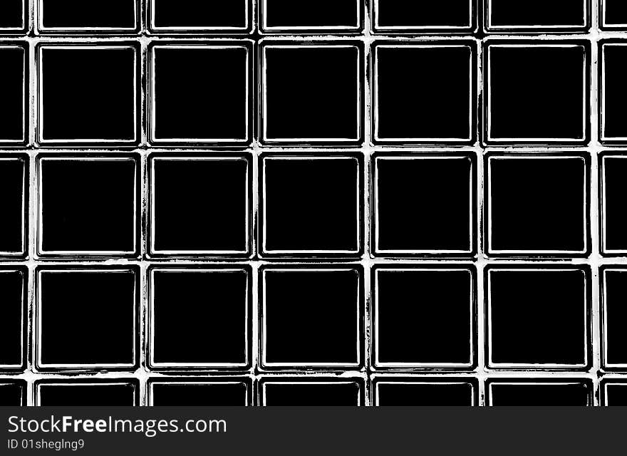 Black And White Square Window Frames - Grunge Style Background. Black And White Square Window Frames - Grunge Style Background