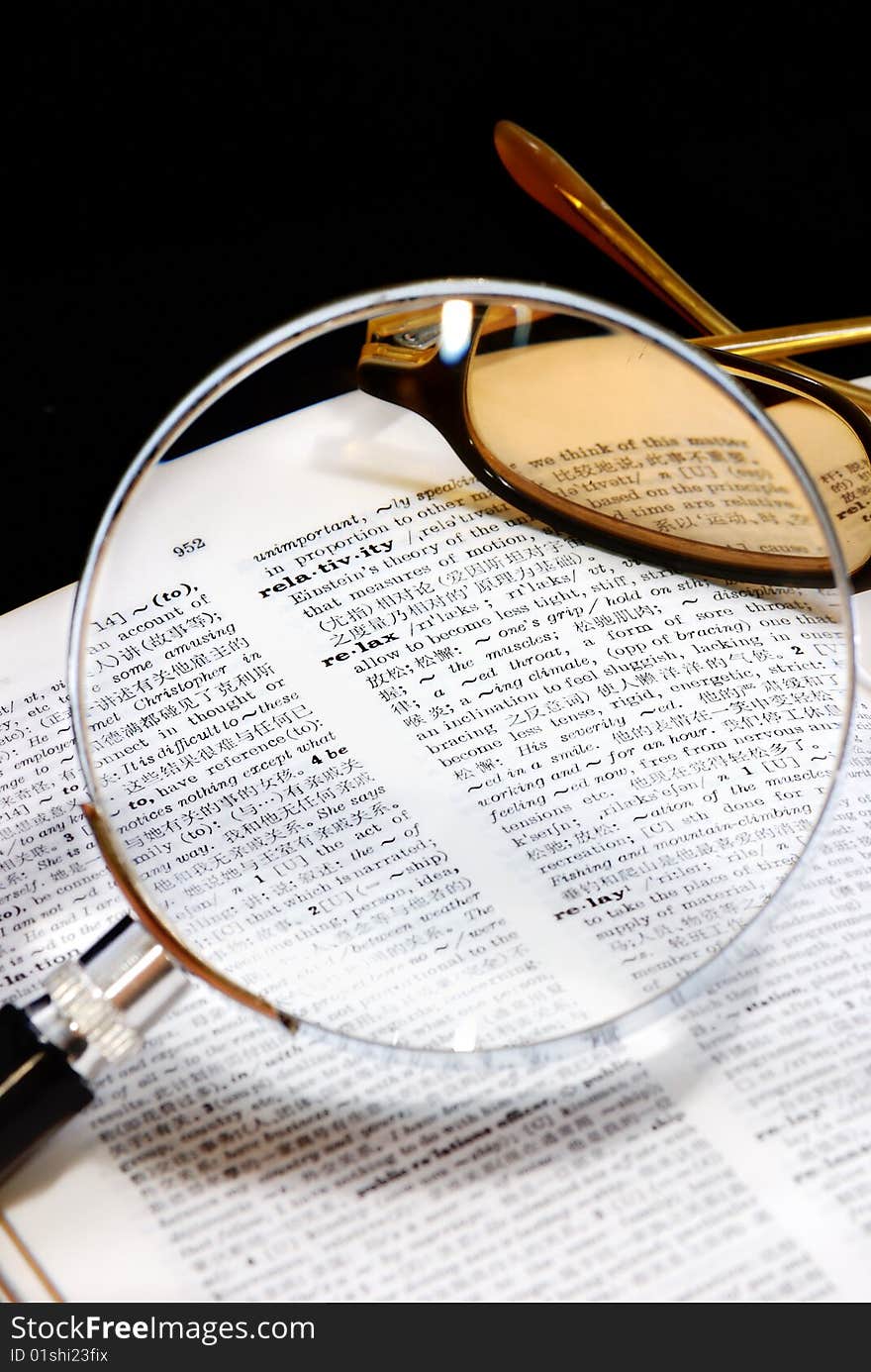 Dictionary Word Searching with Magnifier Glass