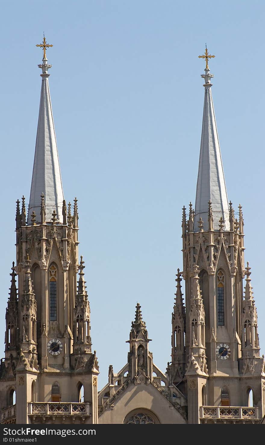 Two towers of catholic cathedral