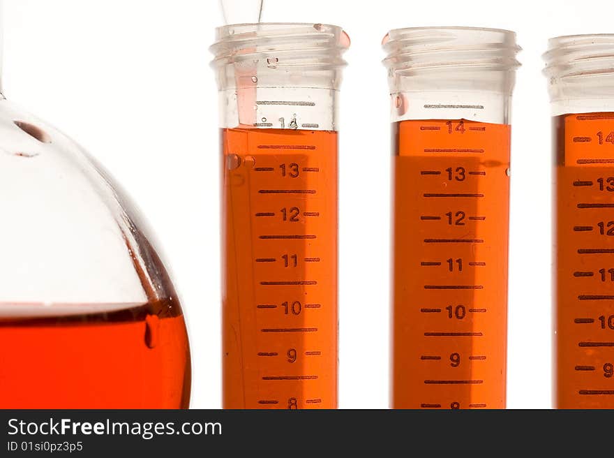 Chemical Test Tube . Medical experiment with Laboratory glass