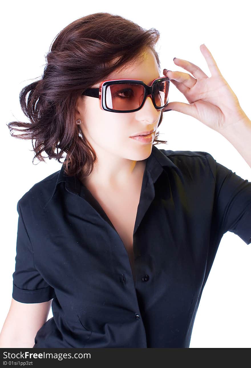 Elegant woman with sunglasses