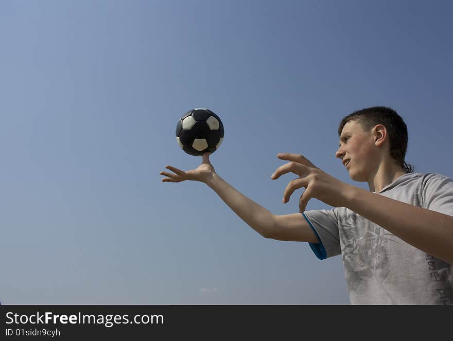 Teenager and ball