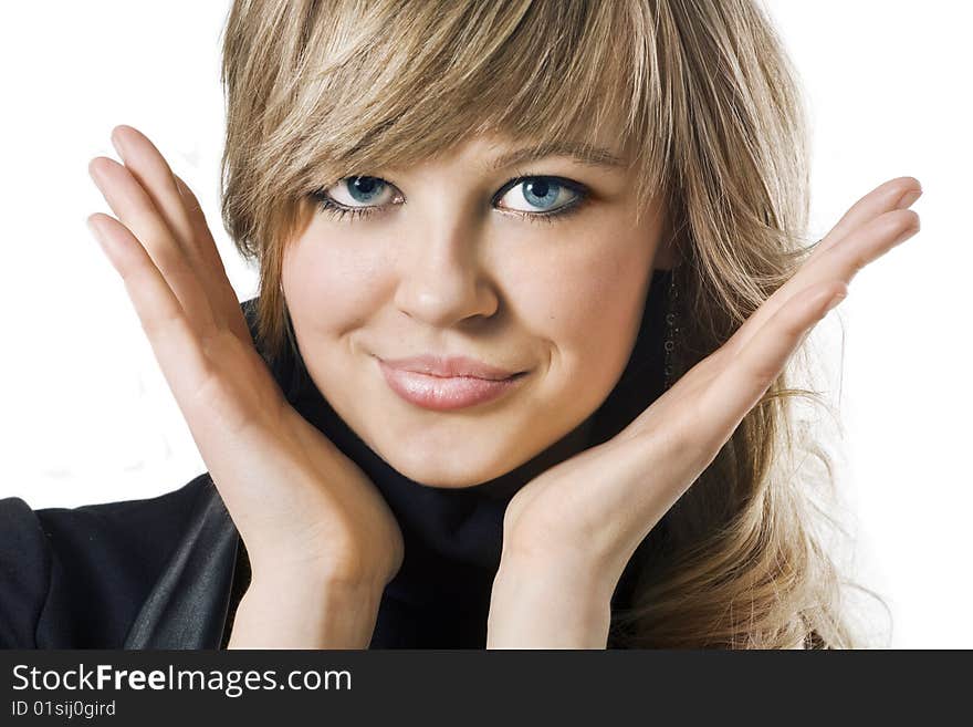 Close-up of beautiful woman