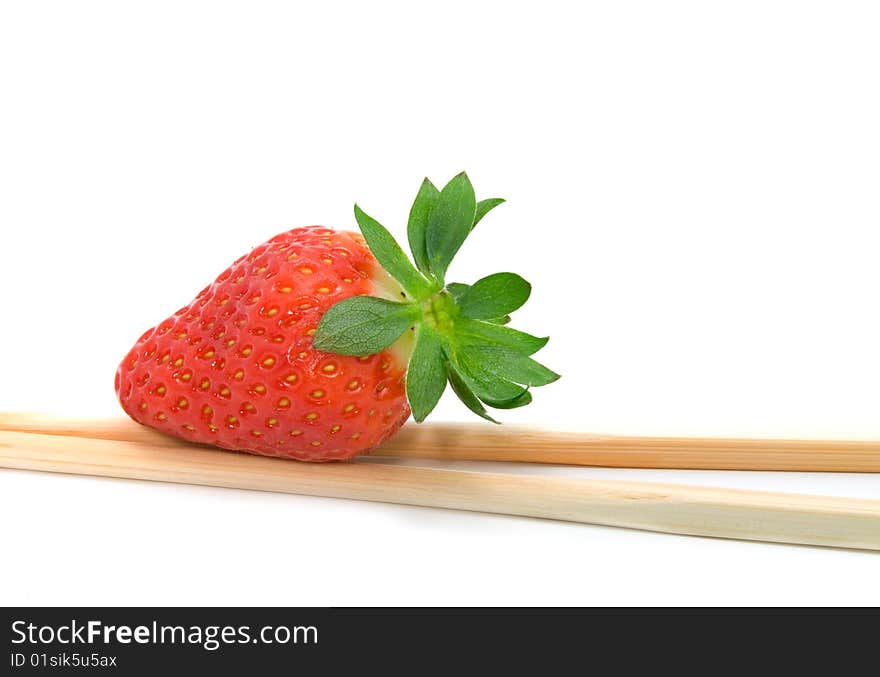 Fresh ripe strawberries isolated on white background. Fresh ripe strawberries isolated on white background