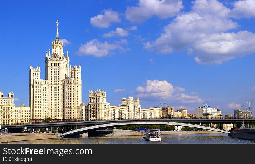 First Stalin`s skyscraper in Moscow. First Stalin`s skyscraper in Moscow