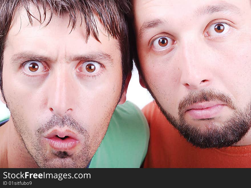 Two Surprised Men