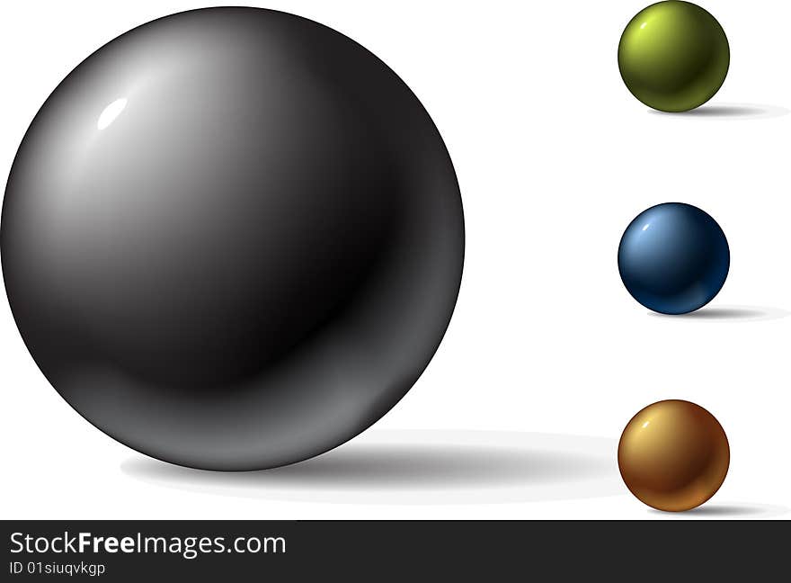 Colored Balls. Vector illustration. Welcome to my portfolio