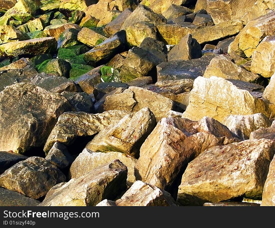 Sea coast with a lot of rocks. Sea coast with a lot of rocks.