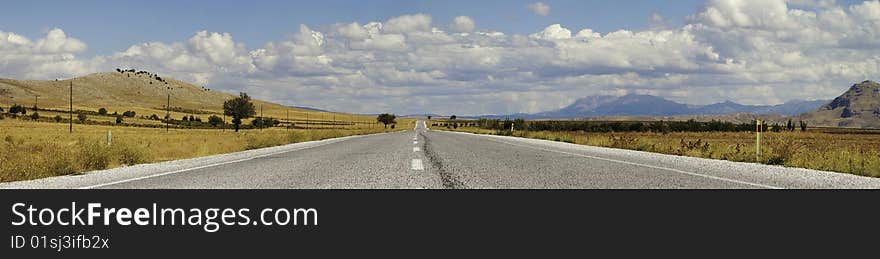 Cloudy Highway Panorama