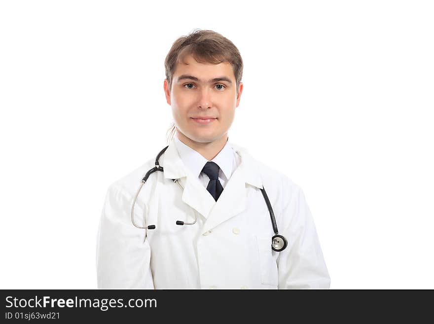 Medical theme: serious male doctor. Medical theme: serious male doctor.