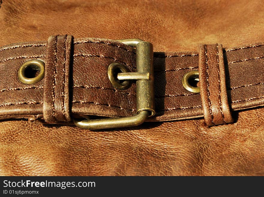 Brown Leather With Belt Fastener