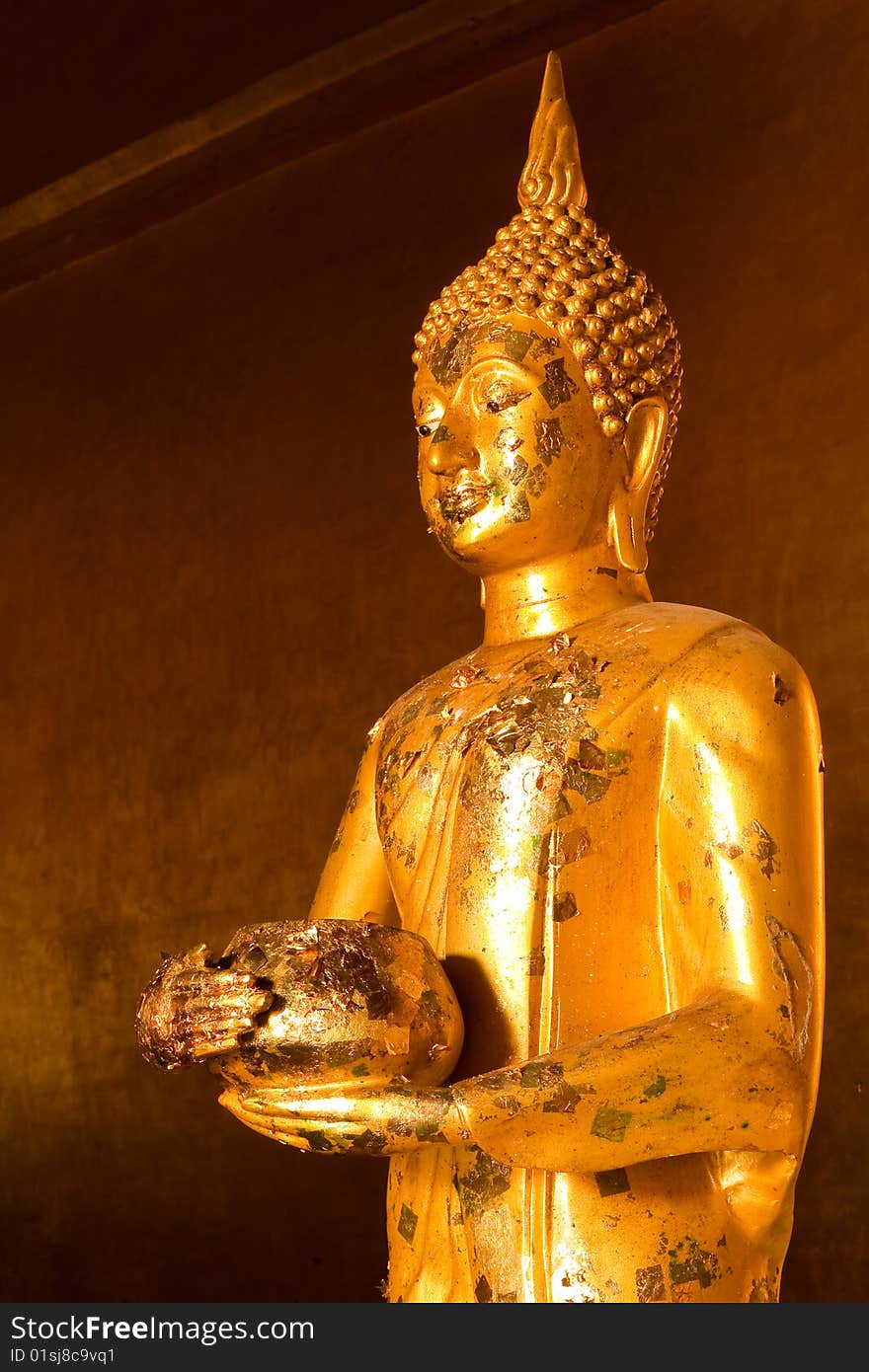 Buddha image in pavilion of Wat Phra Norn, Petchaburi province, Thailand. Buddha image in pavilion of Wat Phra Norn, Petchaburi province, Thailand