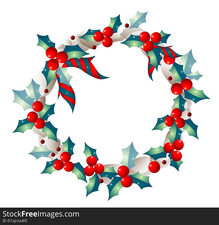 Beautiful rosette isolate on a white background,used as Christmas decoration