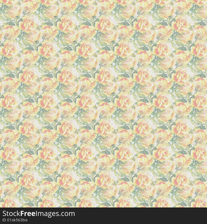 Linen Background With A Pattern Of The Embroidered