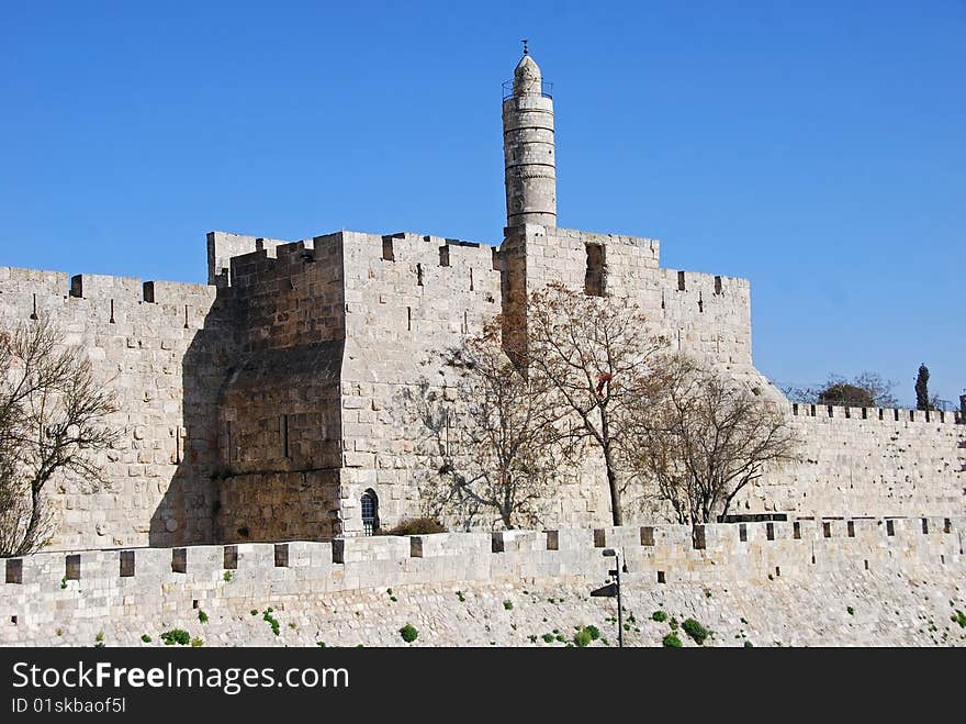 The tower of David in the old city of Jerusalem