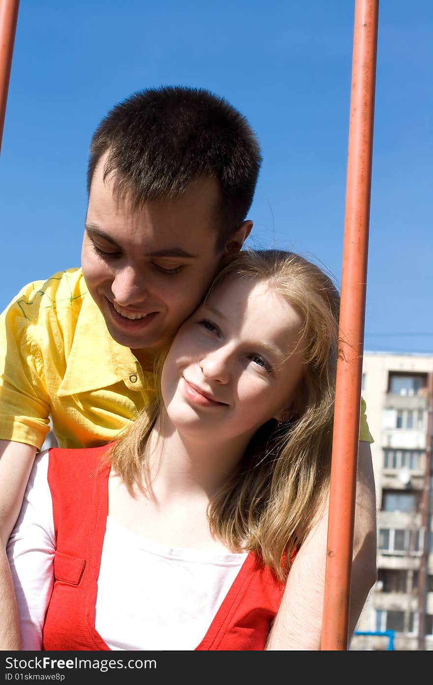 Beautiful young couple is happy. Beautiful young couple is happy