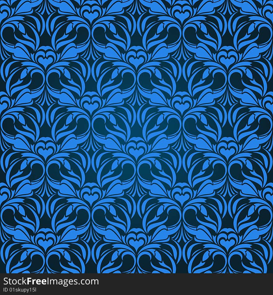 Blue seamless wallpaper for design