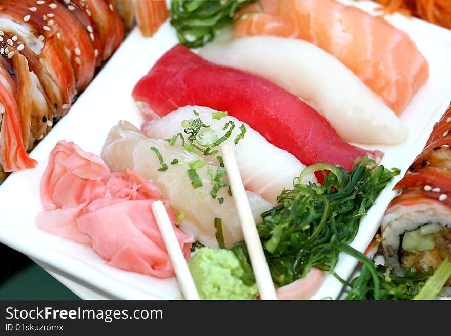 Tray With Assorted Sushi