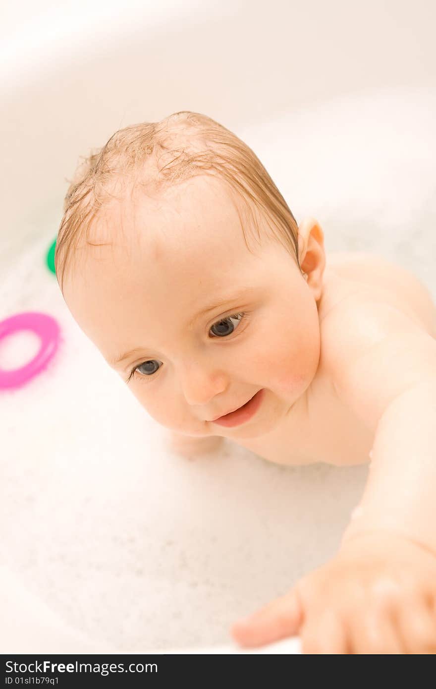 Baby in bath