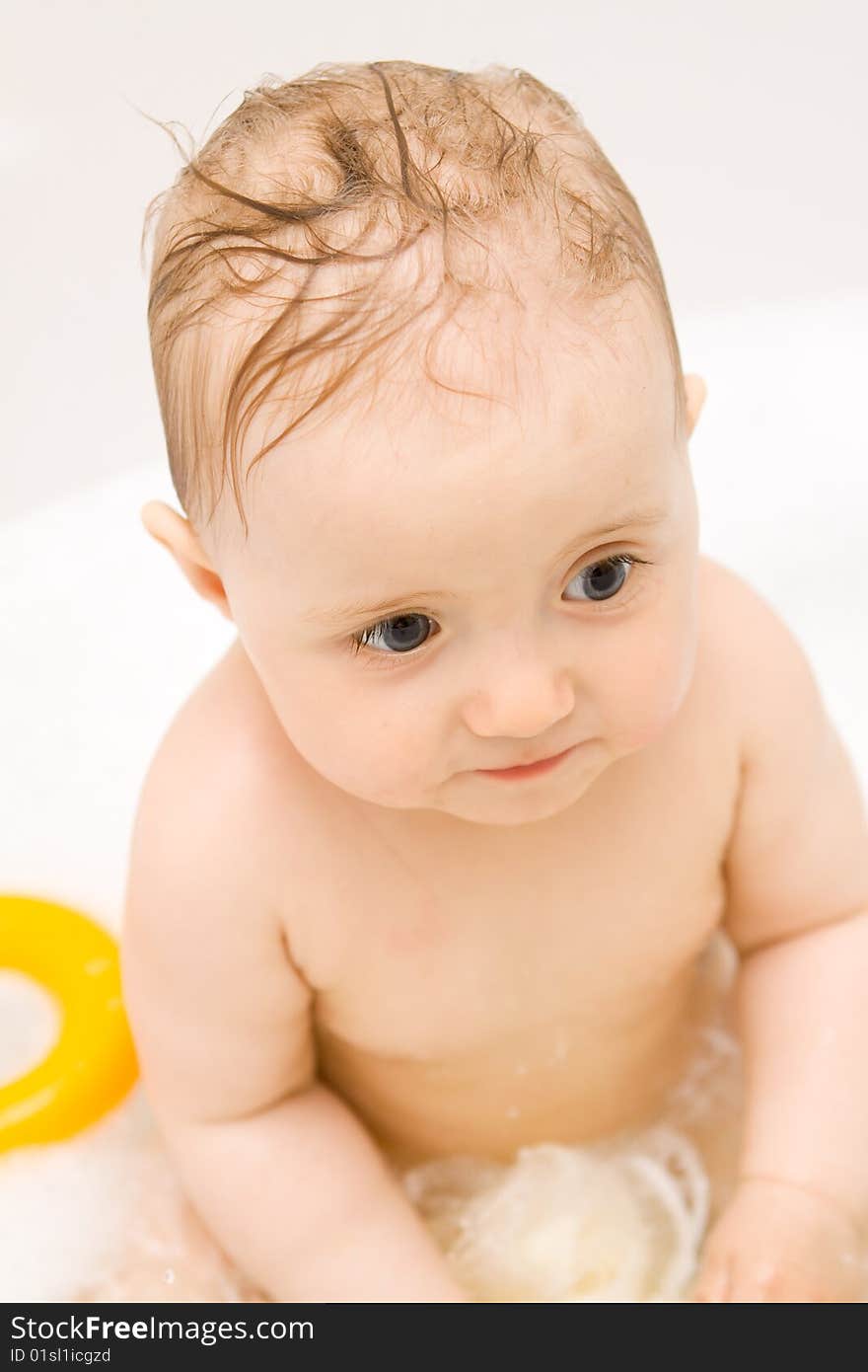 Baby in bath