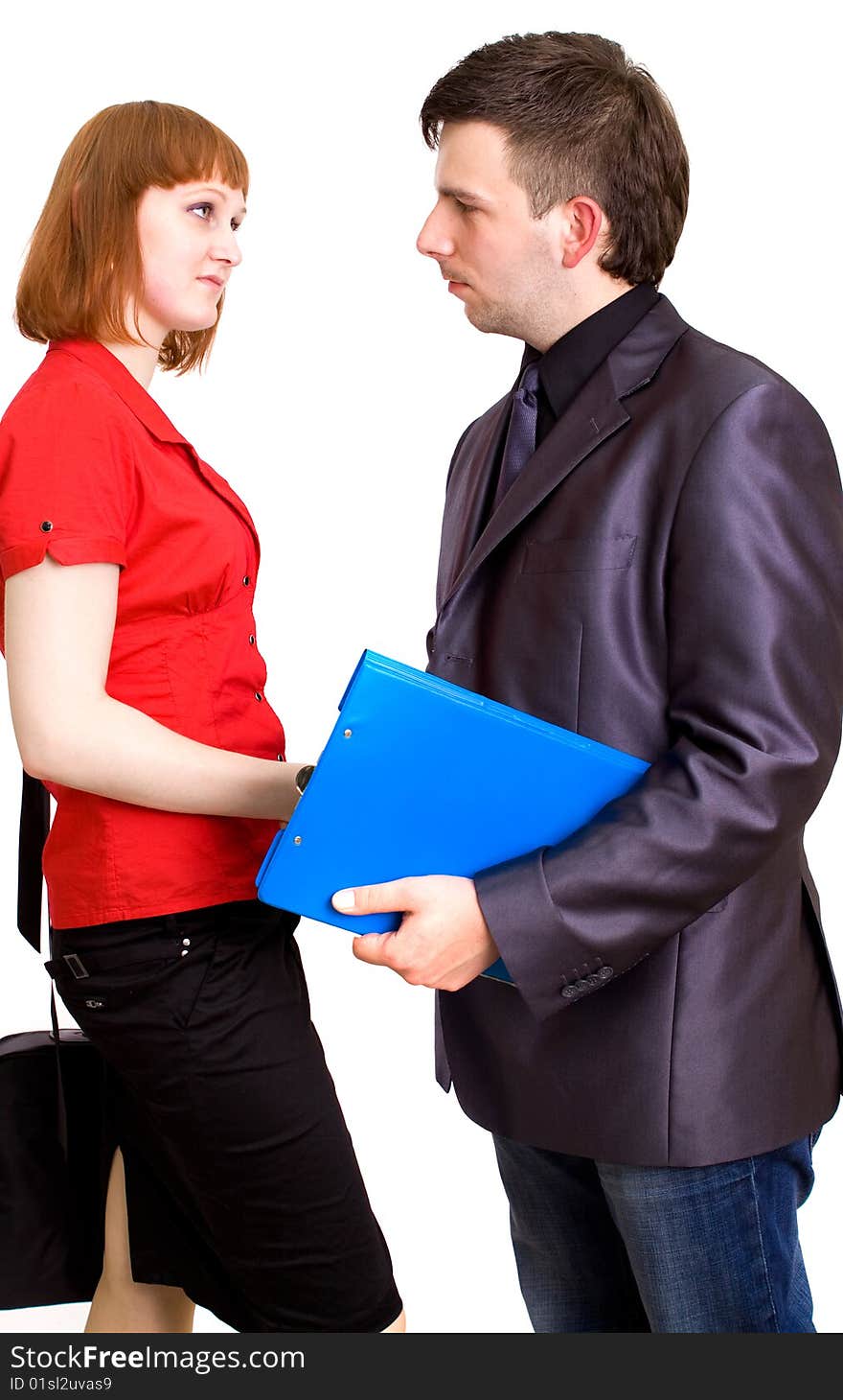 Business team on white background