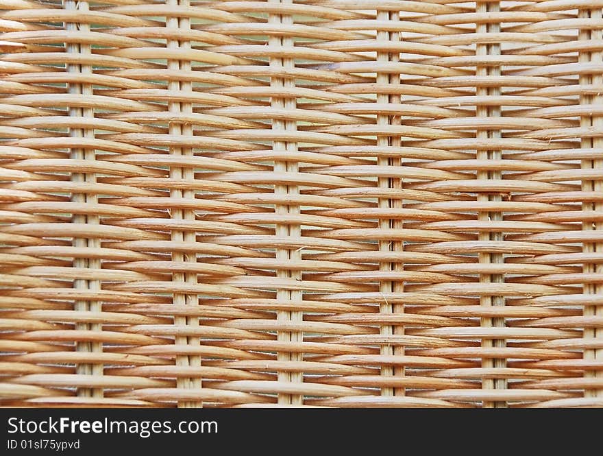 Close up of woven straw basket