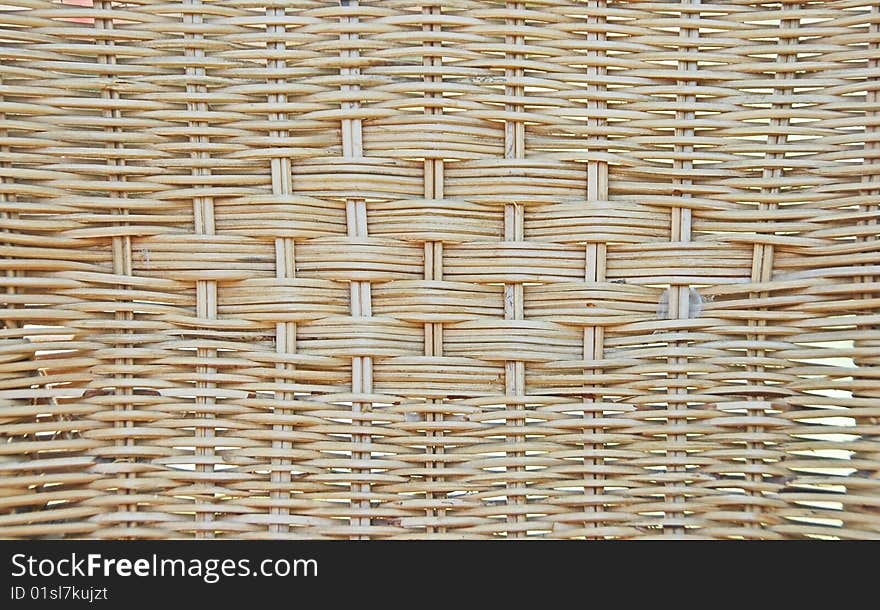 Close up of woven straw  basket